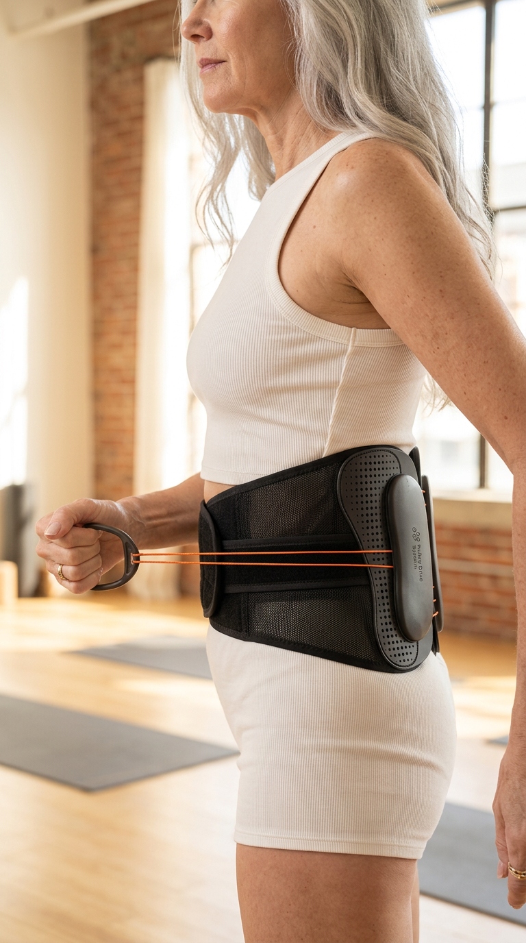 LumbarFlex Pro Back Brace worn during training
